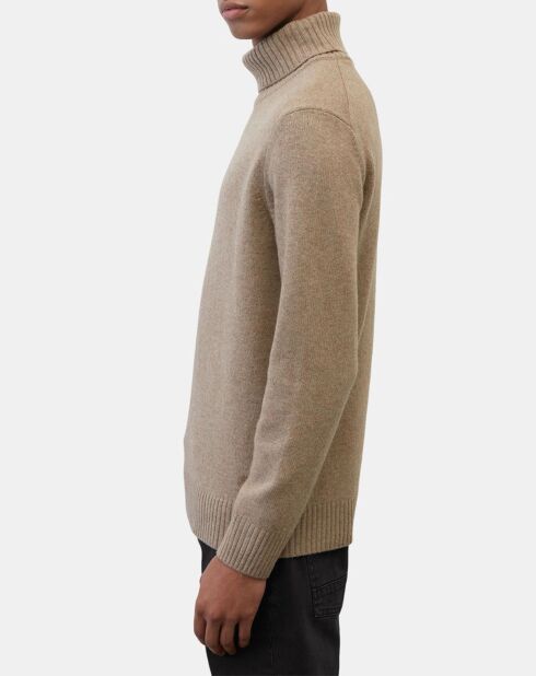 Pull en Laine d'Agneau mélangée beige