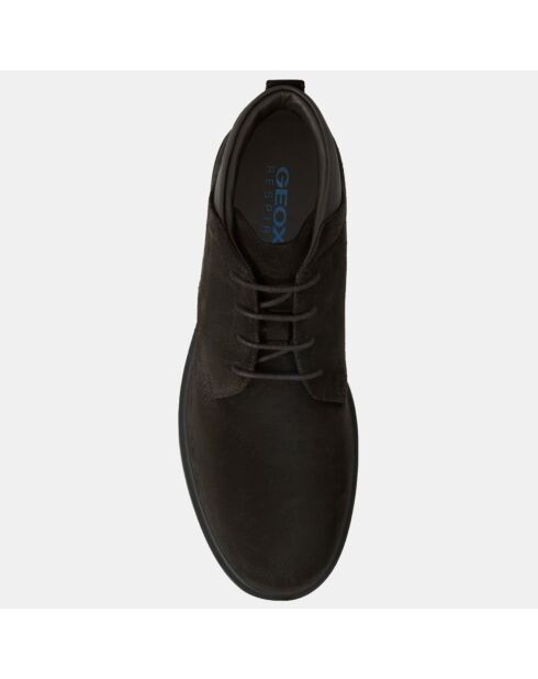 Boots en Velours de Cuir Spherica marron foncé