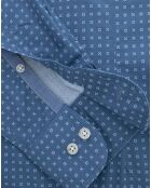 Chemise Slim Fit imprimée foulard bleu foncé