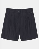 Short de costume à rayures noir