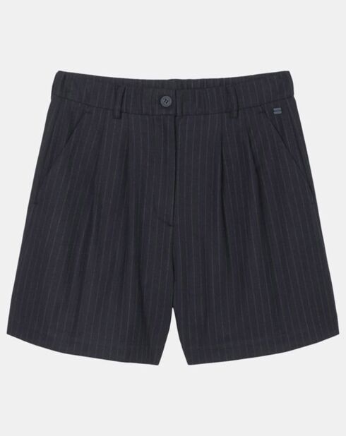 Short de costume à rayures noir
