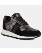 Baskets en Cuir running Tabelya gris/noir