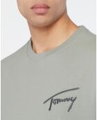 Graugrünes Signature-T-Shirt