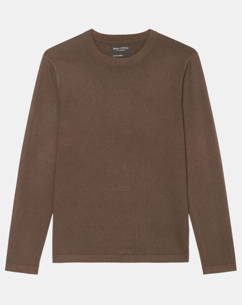 Pull en Coton & Cachemire marron