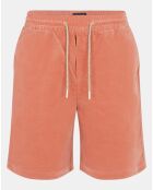 Short en Coton Bio mélangé Velours Milleraies orange