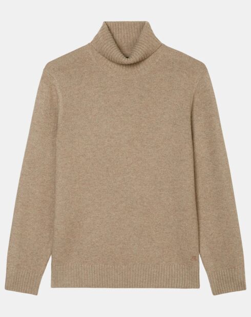 Pull en Laine d'Agneau mélangée beige