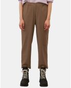 Pantalon cargo en Laine mélangée marron