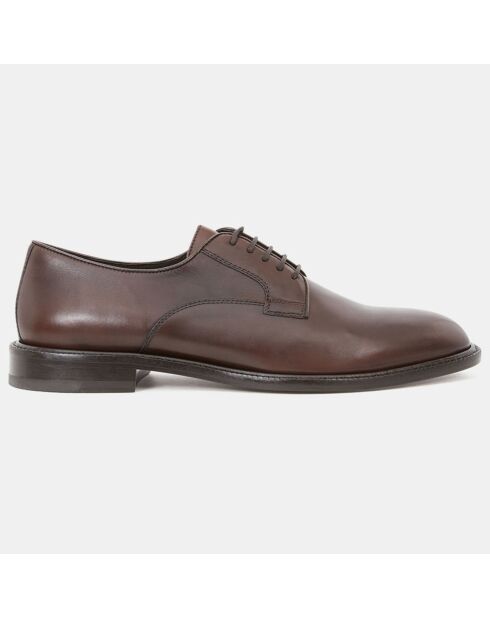 Derbies en Cuir Premium Artenova marron foncé