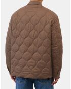 Veste Quilt double zip marron