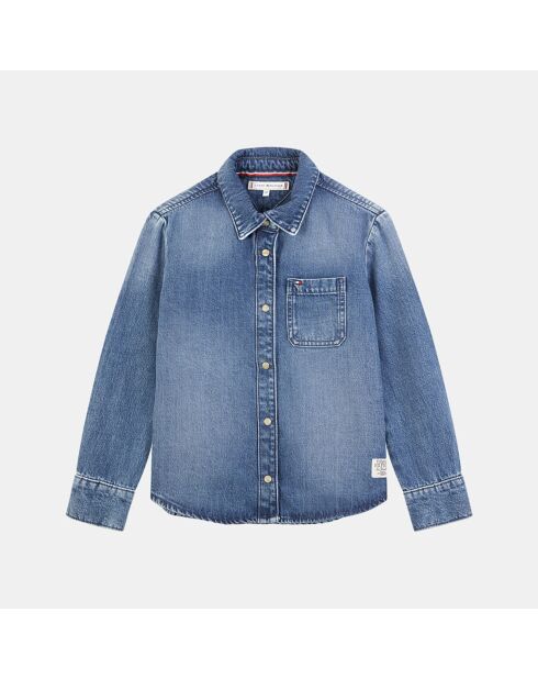 Chemise en jean bleue