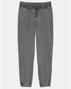 Jogging élastique délavé gris foncé