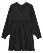 Robe midi col V noir