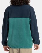 Sweat polaire Abenaki po bleu marine/vert