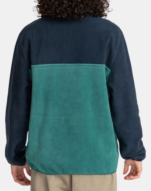 Sweat polaire Abenaki po bleu marine/vert