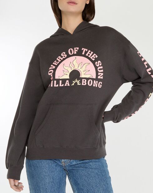 Sweat Oversize Sun lovers gris foncé