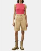 Short Paperbag pinces beige