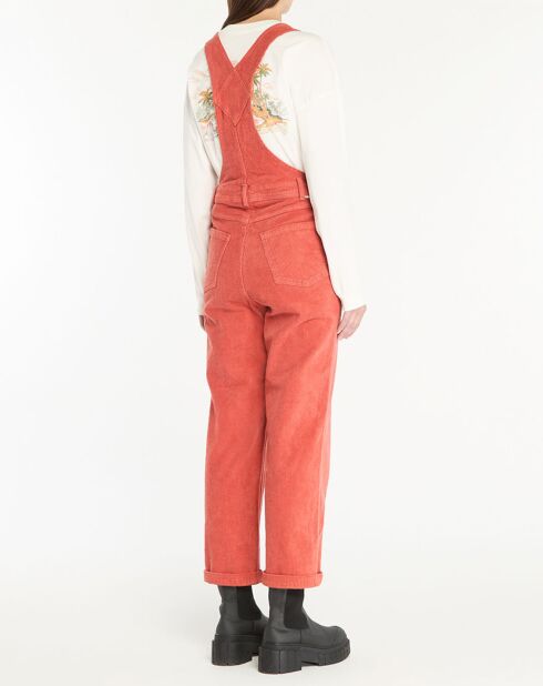 Unieke overalls van baksteencorduroy