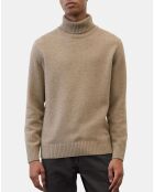 Pull en Laine d'Agneau mélangée beige