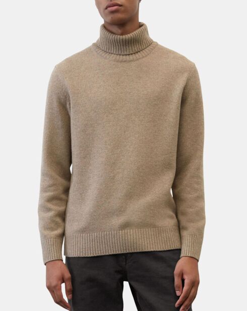Pull en Laine d'Agneau mélangée beige