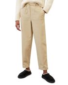 Pantalon relax chino beige