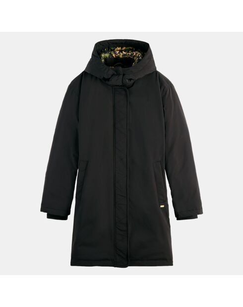 Parka Imperméable à capuche noire