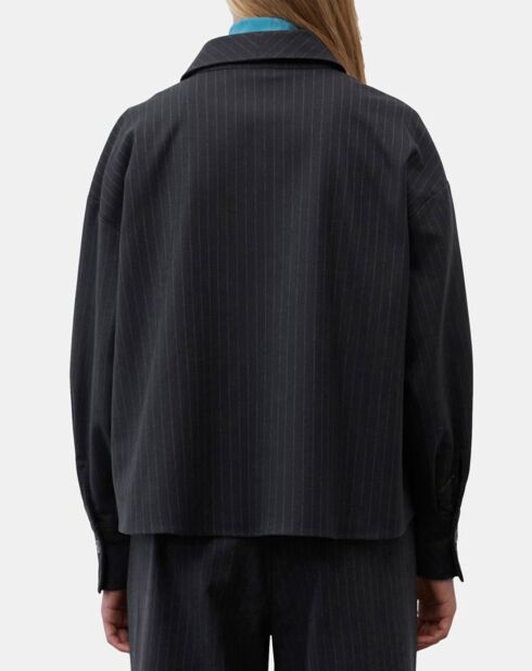 Veste  à rayures noire