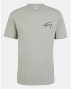 Graugrünes Signature-T-Shirt