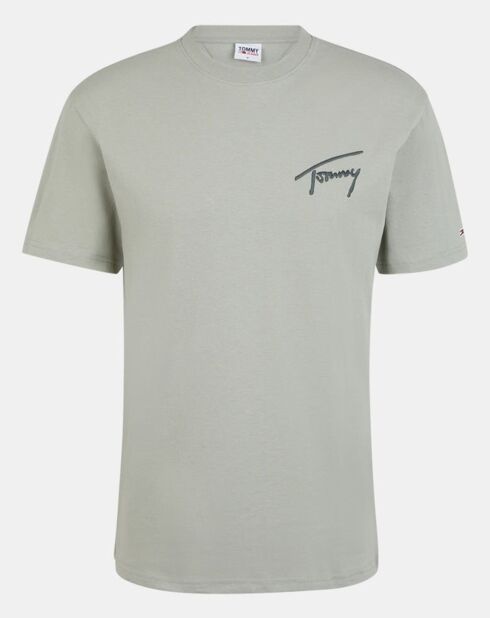 Graugrünes Signature-T-Shirt