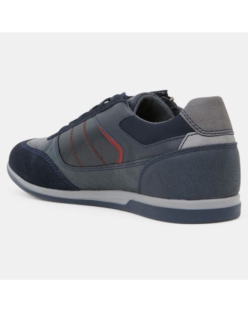 Baskets en Cuir Renan bleu marine