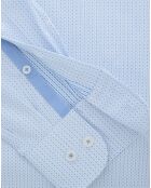 Chemise Classic Fit Jacquard imprimée bleu/blanc