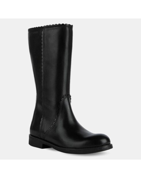 Bottes en Cuir Agatanoir noires