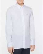 Chemise Slim Fit Oxford unie blanche