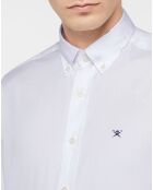 Chemise Slim Fit Oxford unie blanche