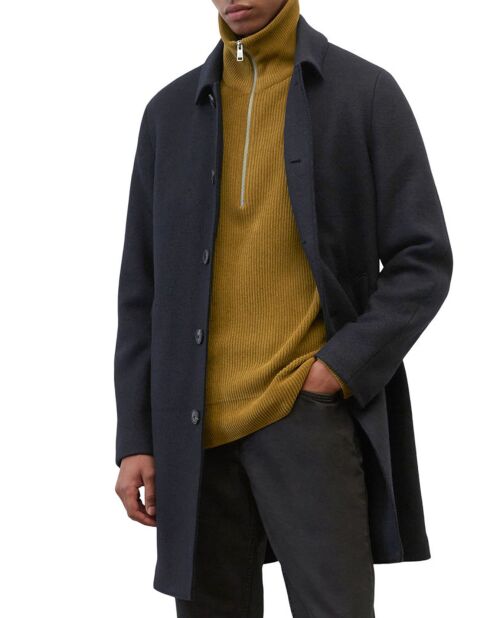 Manteau en Laine mélangée raglan noir