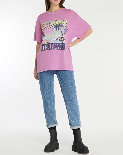 T-Shirt 100% Coton Bio Oversize Easyshore violet