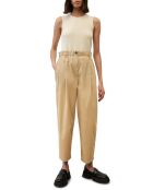 Pantalon paperbag pinces beige