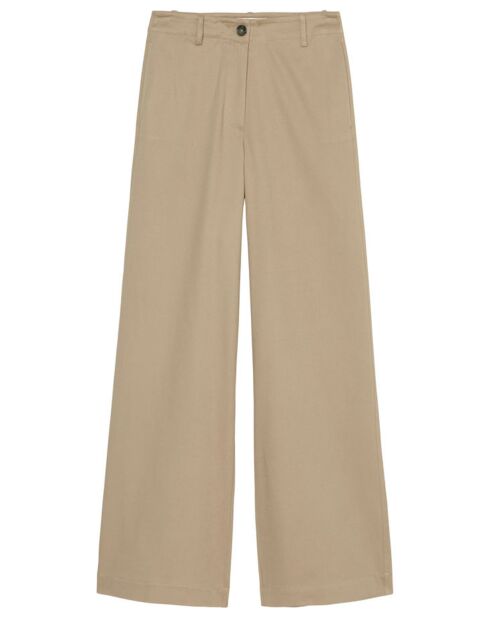 Pantalon flare beige