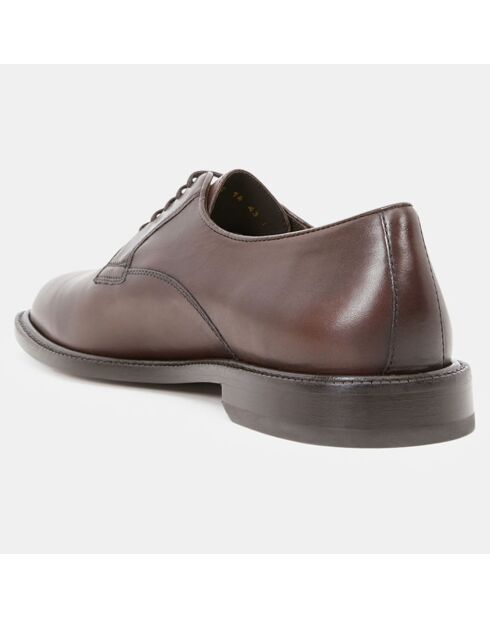 Derbies en Cuir Premium Artenova marron foncé