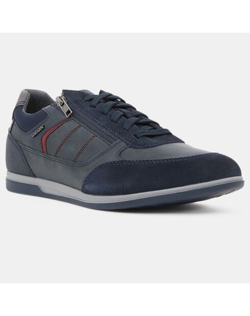 Baskets en Cuir Renan bleu marine