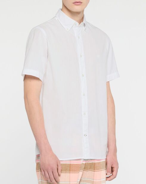 Chemise regular en Popeline 100% Coton Bio blanche