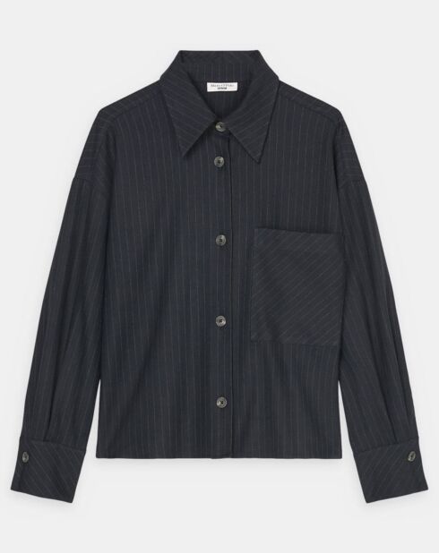 Veste  à rayures noire
