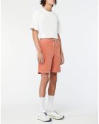 Short en Coton Bio mélangé Velours Milleraies orange