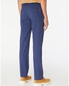 Pantalon chino en Laine mélangée Denton Modern bleu marine