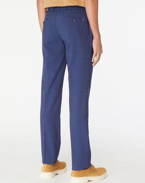 Pantalon chino en Laine mélangée Denton Modern bleu marine