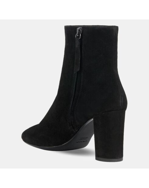 Boots en Velours de Cuir Pheby noires