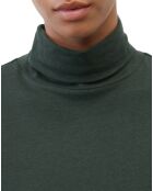 T-Shirt col roulé  vert foncé