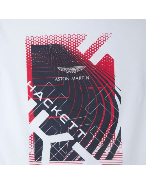 T-Shirt Aston Martin Racing imprimé blanc