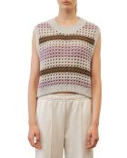 Pull sans manches 100% Laine Tricot multicolore