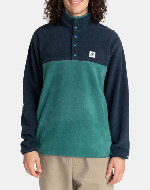 Sweat polaire Abenaki po bleu marine/vert