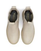 Chelsea Boots en Cuir tige haute beiges